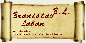 Branislav Laban vizit kartica